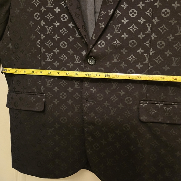 Louis Vuitton Black Monogram Blazer/Sport Coat 1,500 Size US 48 🔥🔥🔥 - Picture 11 of 13